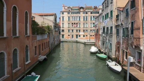 Kanal in Venice Time lapse Stock Footage 87290732
