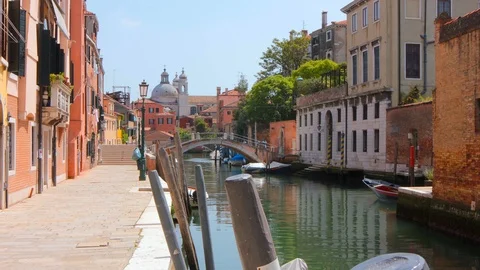 Kanal in Venice Time lapse Stock Footage 87292654