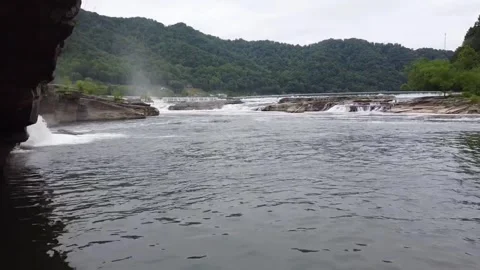 Kanawha Falls Drone 07 Stock Footage 246579071