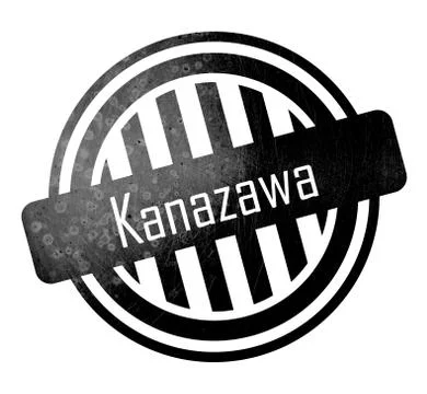 Kanazawa - Button, stamp Stock Illustration
