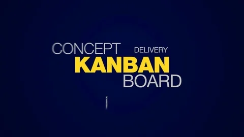 Kanban board concept managing development plan startup process improvement Stock Footage 100427303