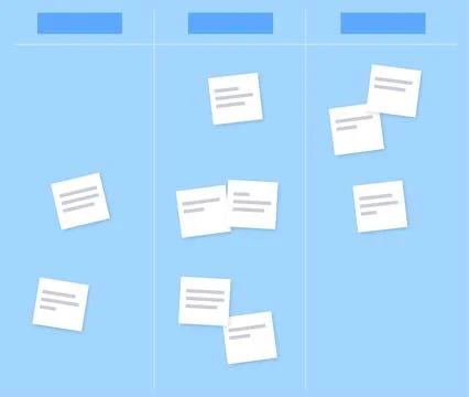Kanban board methodology イラスト素材