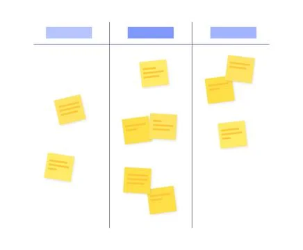 Kanban board methodology Stock Illustration