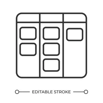 Kanban flowchart linear icon Illustrazione stock