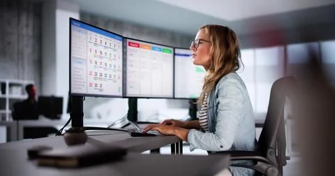 Kanban Project Management Software Stock Photos
