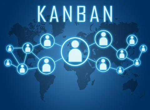 Kanban text concept Foto stock