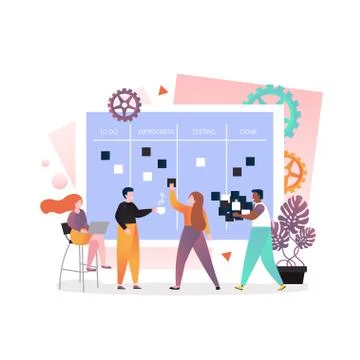 Kanban vector concept for web banner, website page イラスト素材