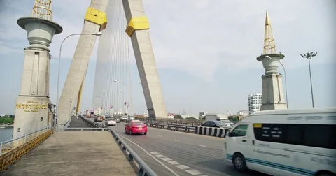 Kanchanaphisek Bridge Stock Footage 78534374