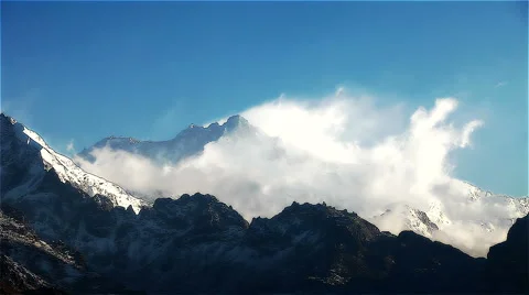 Kanchenjunga is the third highest mountain in the world Stock Footage 46674217
