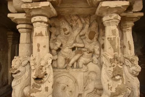 Kanchi Kailasanathar Temple,Kanchipuram, Tamil Nadu, India Stock Photos