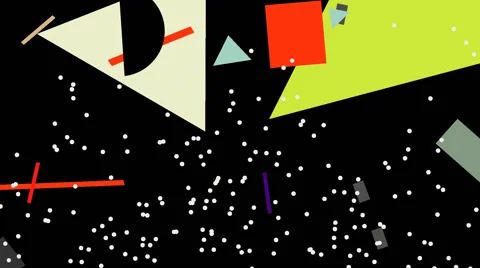 Kandinsky Shapes Animated 01 - Alpha Included Stock Footage 40061296