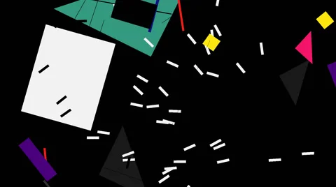 Kandinsky Shapes Animated 02 - Alpha Included Stock Footage 40061591
