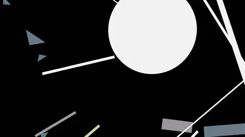 Kandinsky Shapes Animated 04 - Alpha Included Stock Footage 40062847