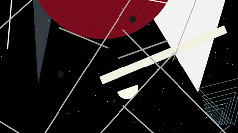 Kandinsky Shapes Animated 07 - Alpha Included Stock Footage 40063955