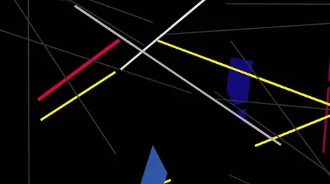 Kandinsky Shapes Animated 08 - Alpha Included Stock Footage 40064325