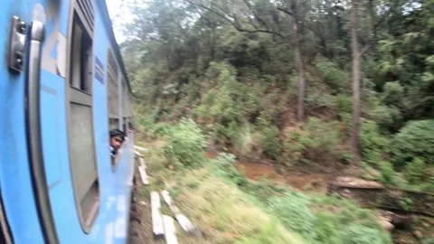 Kandy to Ella train ride, HD. Stock Footage 140809227