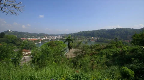 KANDY LAKE TEMPLE OF THE TOOTH RELIC SRI LANKA Stock-Footage 64567916