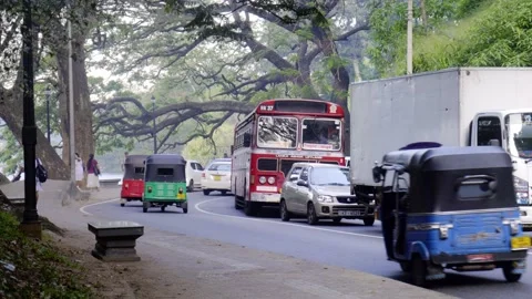 Kandy ,Sri Lanka Traffic Stock Footage 337058687