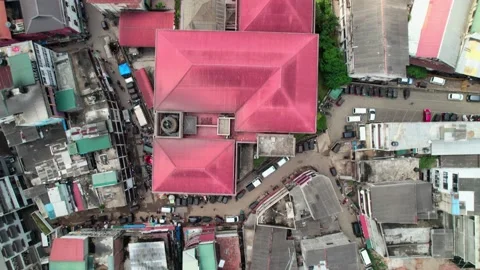 Kandy Town 4K DJI Drone Footage over the Kandy Town Buildings Stock Footage 172560119