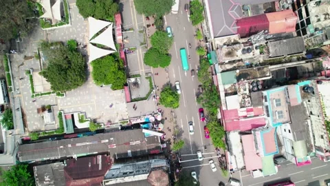Kandy Town View 4K DJI Drone Video Footage Sri Lanka Ceylon Stock Footage 172551704