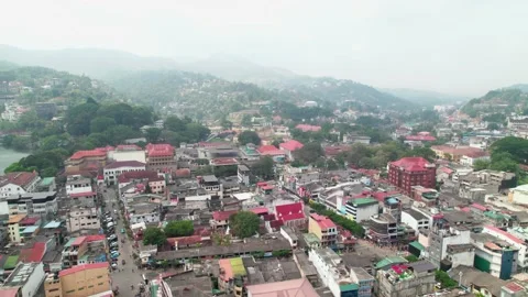 Kandy View 4K DJI Drone Footage over the Kandy Town Buildings Stock Footage 172551272