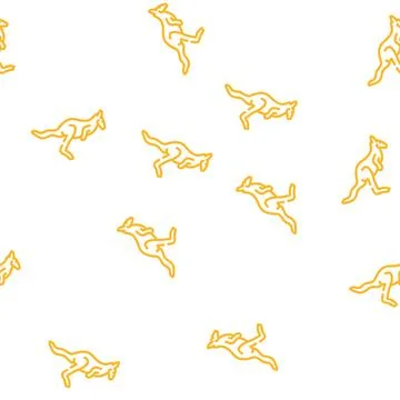 Kangaroo animal vector seamless pattern イラスト素材