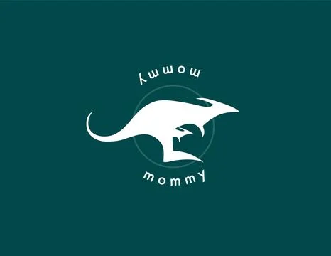 Kangaroo animals mascot logo vector design Illustrazione stock