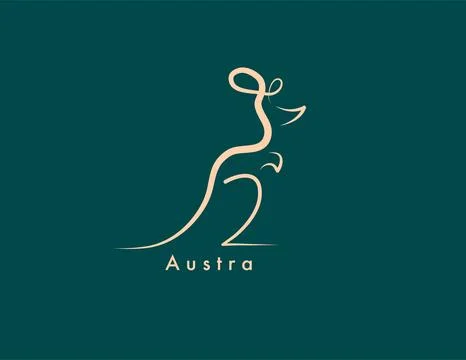 Kangaroo animals mascot logo vector design Stock Illustration