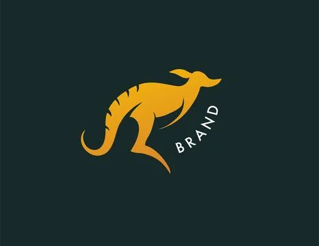 Kangaroo animals mascot logo vector design Stock Illustration