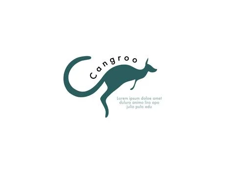 Kangaroo animals mascot logo vector design Stock Illustration