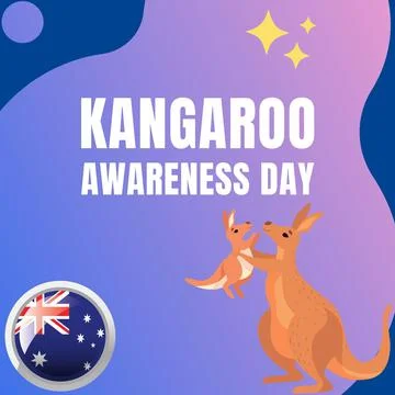 Kangaroo Awareness Day Stock Illustration