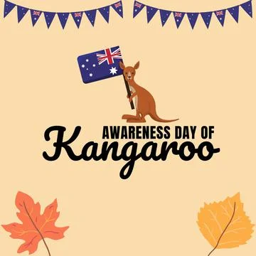 Kangaroo Awareness Day Stock Illustration
