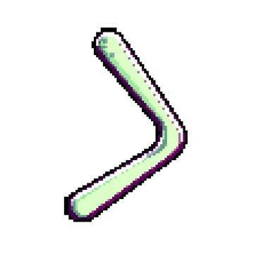 Kangaroo boomerang pixel art vector illustration Stock Illustration