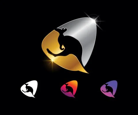 Kangaroo Chat Vector Sign Stock Illustration