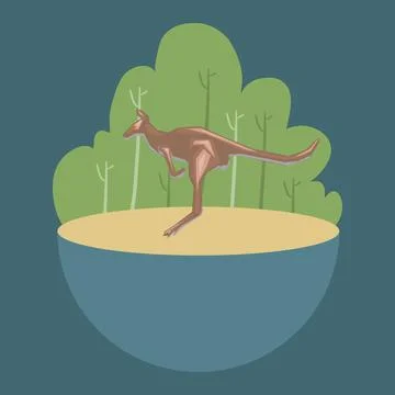 Kangaroo clip art Illustrazione stock