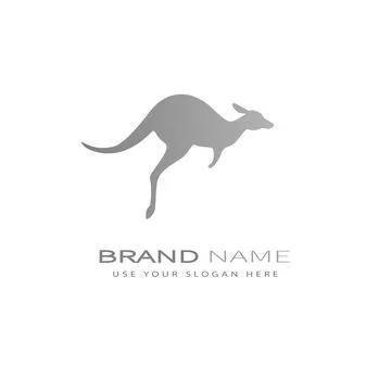  kangaroo design logo Stock Illustration