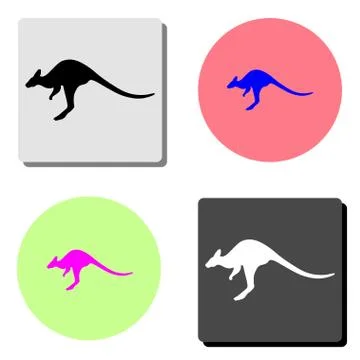 Kangaroo. flat vector icon Stock Illustration