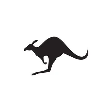 Kangaroo Icon In Flat Style Vector For Apps, UI, Websites. Black Icon Vector Stock Illustration
