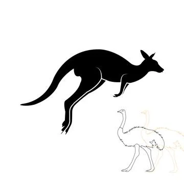 Kangaroo icon Stock Illustration