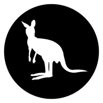 Kangaroo icon simple design Stock Illustration