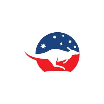 Kangaroo illustration design 스톡 일러스트