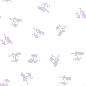 Kangaroo island glyph seamless pattern Stock Illustration