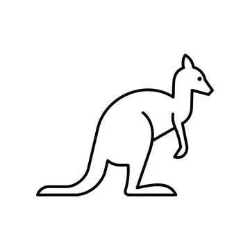 Kangaroo line icon Stock Illustration