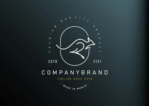 Kangaroo logo design inspiration. Vector illustration of kangaroo getting rea Stock Illustration