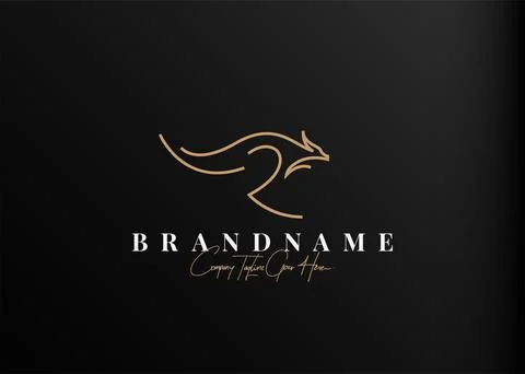 Kangaroo logo design inspiration. Vector illustration of kangaroo getting rea Stock Illustration
