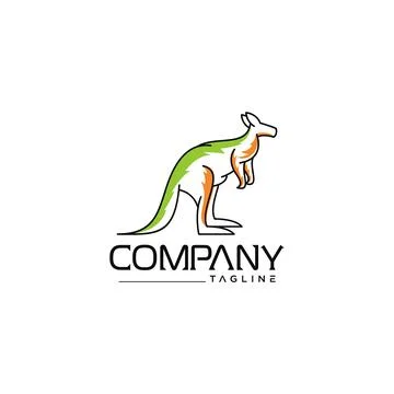 Kangaroo logo Stock Illustration