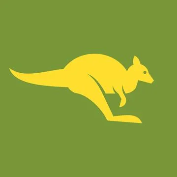 Kangaroo logo Stock Illustration