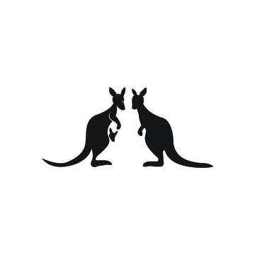 Kangaroo Logo Template vector illustration design Stock Illustration