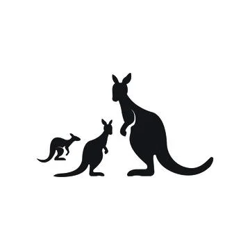 Kangaroo Logo Template vector illustration design Stock Illustration