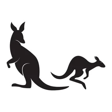 Kangaroo Logo Template vector illustration design Stock Illustration